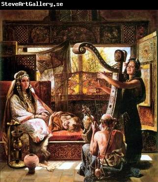 unknow artist Arab or Arabic people and life. Orientalism oil paintings  530
